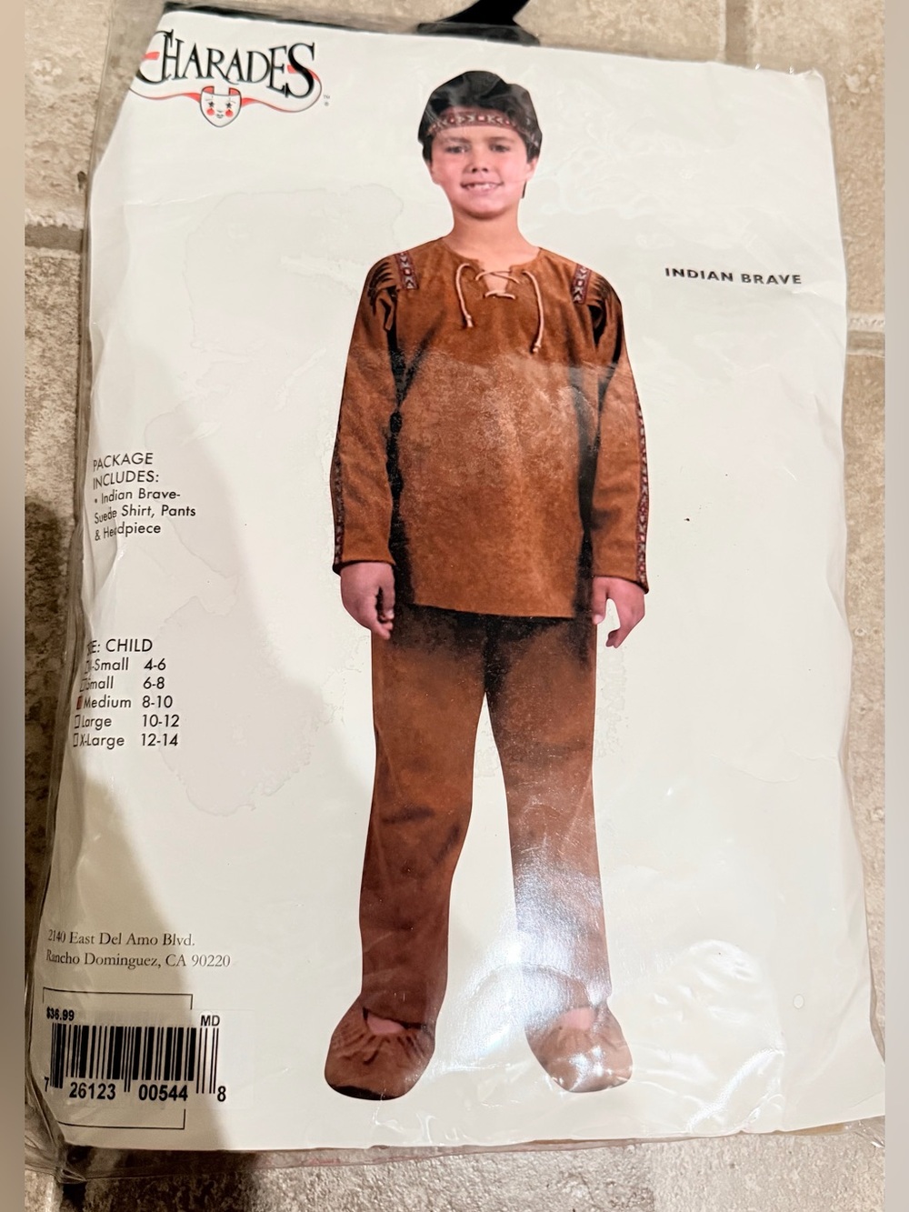 New Boys' Brown Indian Brave Costume